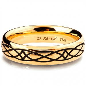 Celtic Wedding Ring Yellow Gold