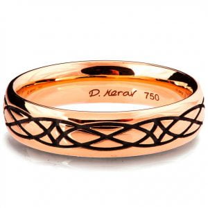 Rose Gold Celtic Wedding Ring