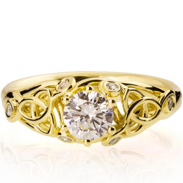 Yellow Gold Knot Engagement Ring