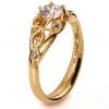 Knot Engagement Ring Rose Gold and Diamond
