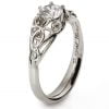 Knot Engagement Ring White Gold and Diamond