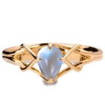Rose Gold Moonstone Celtic Engagement Ring