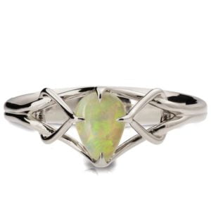 Pear Cut Opal Celtic Engagement Ring