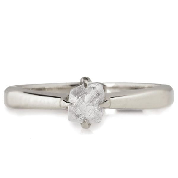 Rough Diamond Solitaire Engagement Ring