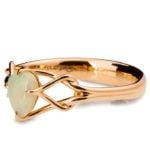 Rose Gold Pear Cut Opal Celtic Engagement Ring