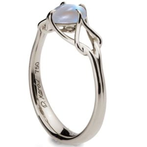 Moonstone Celtic Engagement Ring