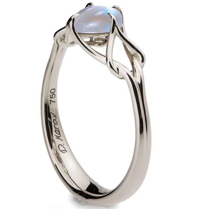 18ct white gold moonstone and diamond ring from Colin Campbell & Co