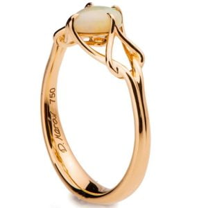 Australian Opal Celtic Engagement Ring Rose Gold