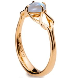 Moonstone Rose Gold Celtic Engagement Ring