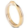 Two Toned Mobius Wedding Band White and Yellow Gold