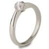 Raw Diamond Solitaire Engagement Ring White Gold
