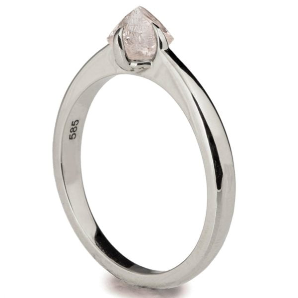 Raw Diamond Solitaire Engagement Ring Platinum Catalogue