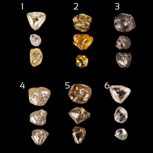 Raw diamond stones