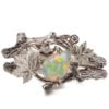 Nature Inspired Opal and Diamonds Platinum Bridal Set