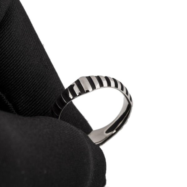 Black Striped and Gold Wedding Band White Gold Catalogue