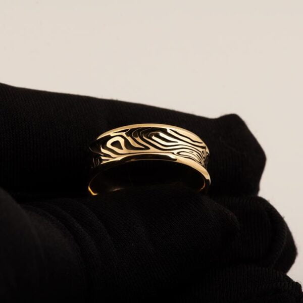 Textured Black and Gold Wedding Band Catalogue