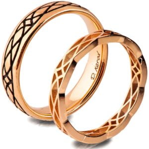 His & Hers Wedding Bands Rose Gold