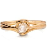 Rose Gold Solitaire Rough Diamond Engagement Ring