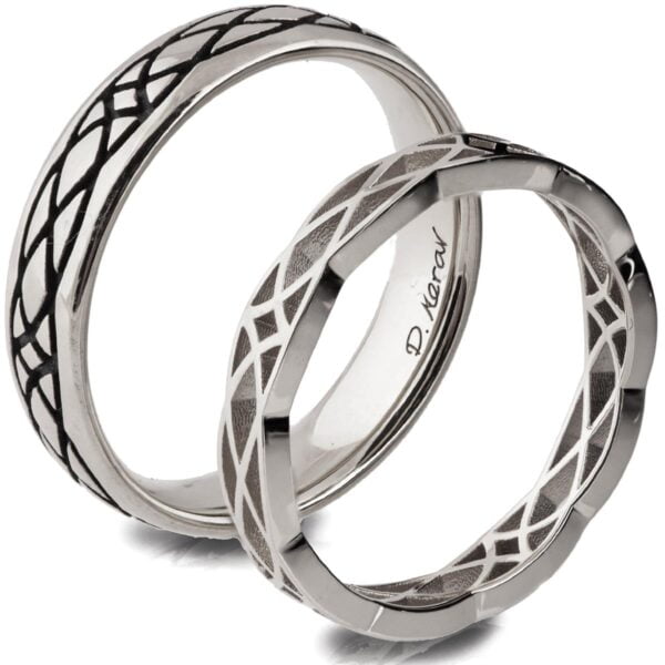 His & Hers Wedding Bands White Gold