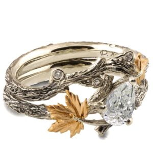 Twig and Maple Leaf Bridal Set Yellow Gold and Diamond Catalogue