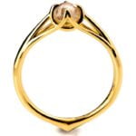 Raw Diamond Solitaire Engagement Ring Yellow Gold
