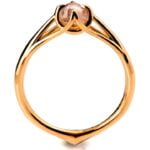 Raw Diamond Solitaire Engagement Ring Rose Gold