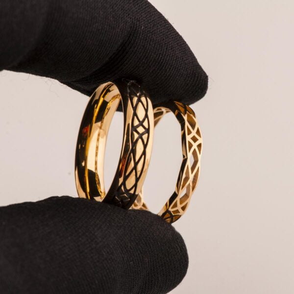 Rose Gold His & Hers Celtic Wedding Bands Catalogue