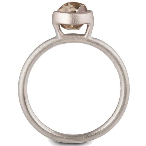 Minimalistic Raw Diamond Solitaire Engagement Ring Platinum Catalogue
