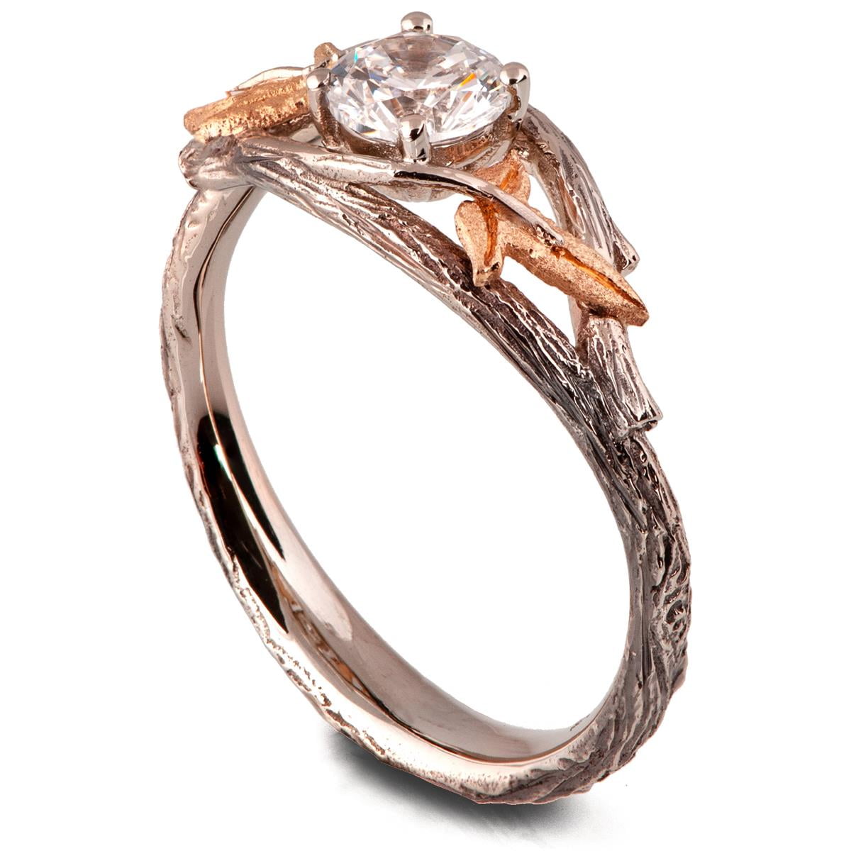 twig engagement ring * diamond: sold ⋆ Oogst Sieraden