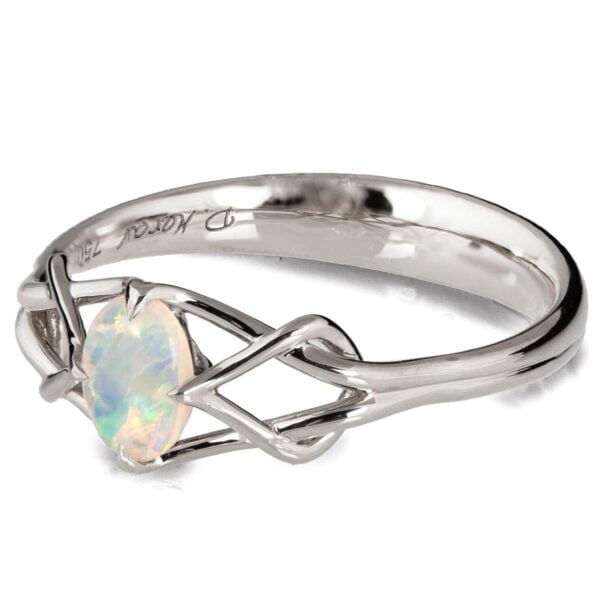 Opal Celtic Engagement Ring White Gold Catalogue