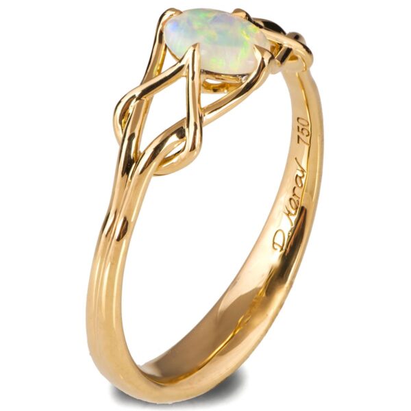 Opal Celtic Engagement Ring Rose Gold Catalogue