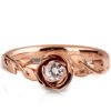 Rose Engagement Ring Rose Gold and White Gold With Moissanite Catalogue