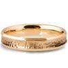 Hammered Textured Wedding Band Yellow Gold