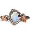 Twig and Leaves Moonstone Ring White Gold Catalogue
