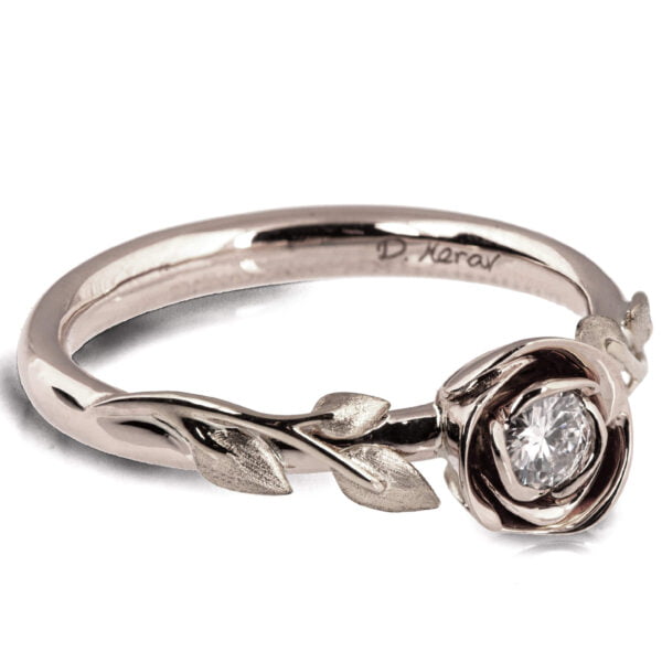 Platinum Rose Diamond Engagement Ring