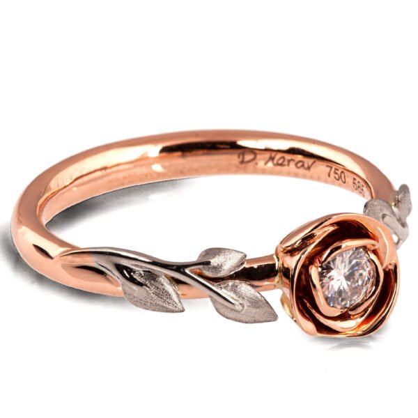 Unique Rose Diamond Engagement Ring