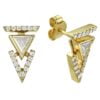 White Gold Triangle Diamond Stud Earrings Catalogue