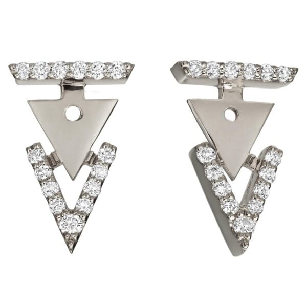 Platinum Triangle Diamond Stud Earrings Catalogue