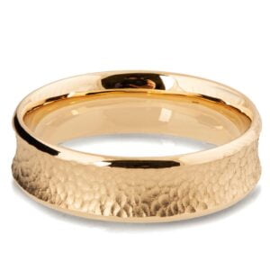 Hammered Gold 6mm Wide Wedding Band Catalogue