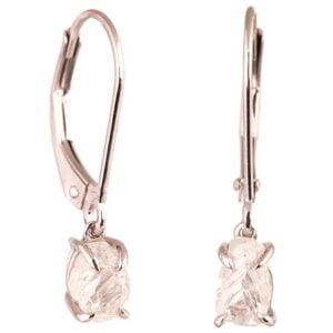 White Gold Raw Diamond Earrings Catalogue
