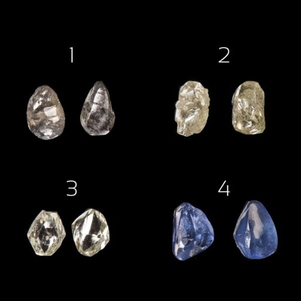 White Gold Raw Diamond Earrings Catalogue