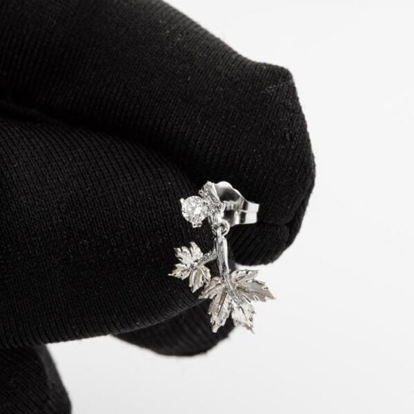 Maple Leaf Earrings White Gold and Diamonds Catalogue