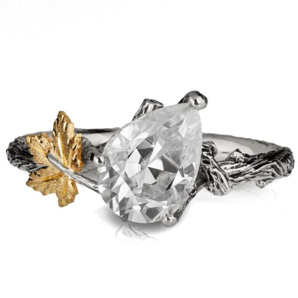 Twig and Maple Leaf Engagement Ring Platinum and 2ct Diamond Catalogue