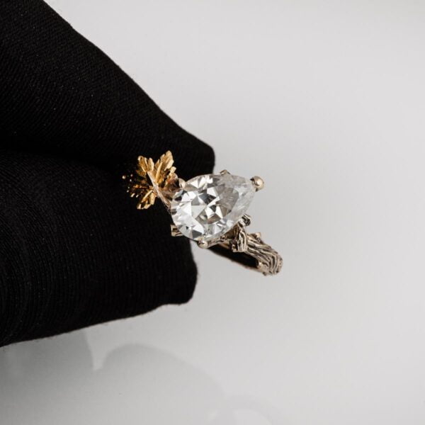 Twig and Maple Leaf Engagement Ring White Gold and 2ct Diamond Catalogue