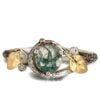 Moss Agate Twig and Leaves Engagement Ring Rose Gold Catalogue