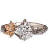 Twig and Maple Leaf Diamond Cluster Engagement Ring Yellow and Rose Gold Catalogue
