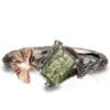Pear Diamond Yellow Gold Leaves Ring Catalogue