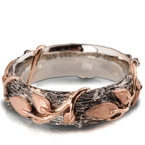 Twig and Leaves Wedding Band Rose Gold Catalogue