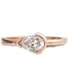 Platinum Horizontal Set Pear-Shaped Minimalistic Diamond Engagement Ring Catalogue