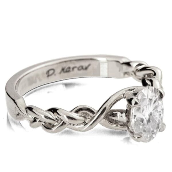 Braided Engagement Ring Platinum and Oval Diamond Catalogue